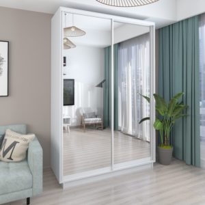 White - 120 cm - with Mirror Doors