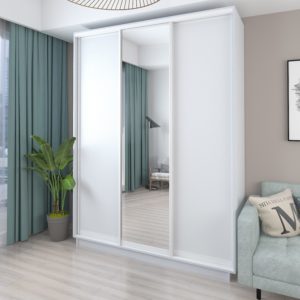 White - 180 cm - with Mirror Door